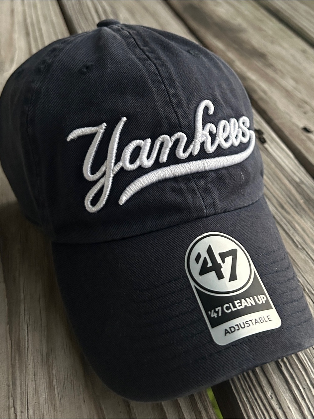 MLB New York Yankees Navy Script wordmark 47 Brand Clean Up